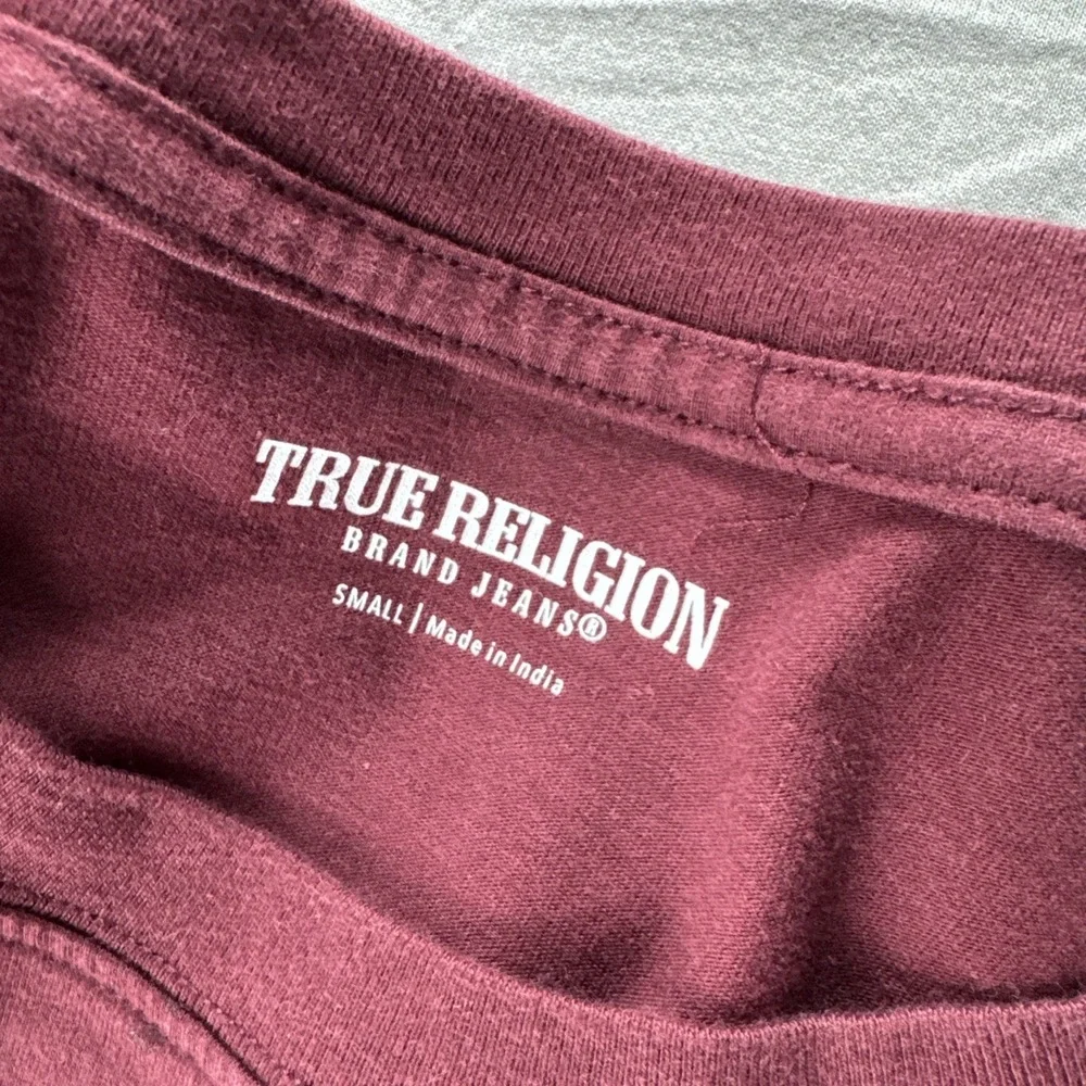 True Religion Shirt Mens S Red Long Sleeve Crewneck Crafted With Pride Y2K READ